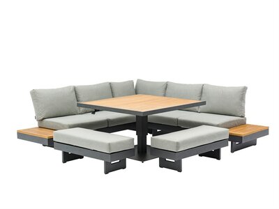 Bramblecrest Vilamoura Corner Sofa with Square Piston Adjustable Table & 2 Benches - image 4