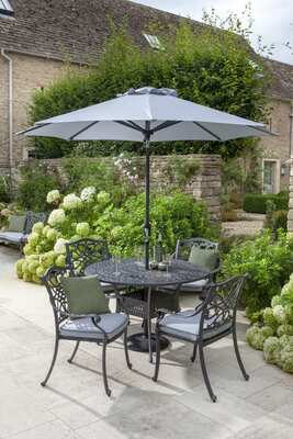 Hartman Capri 4 Round seat set with Parasol and base - image 1