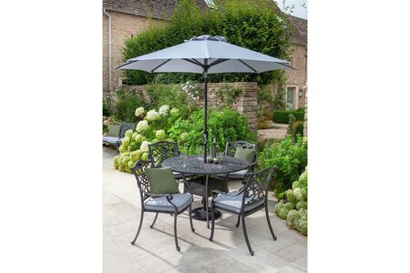 Hartman Capri 4 Round seat set with Parasol and base - image 3