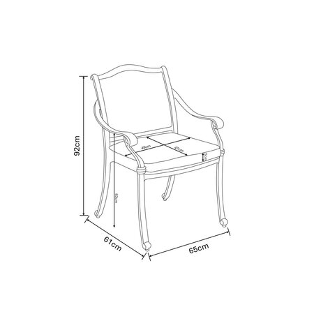 Hartman Capri 4 Round seat set with Parasol and base - image 4